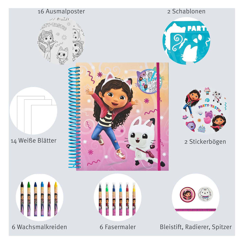 Load image into Gallery viewer, Undercover stencil en kleur set gabby's poppenhuis - 49dlg.