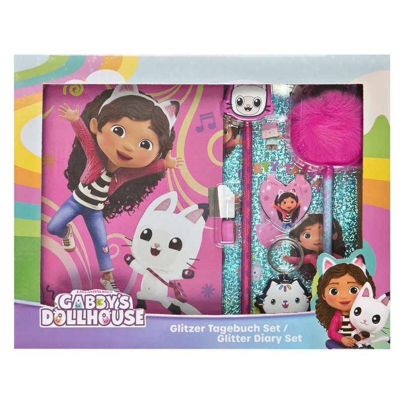 Load image into Gallery viewer, Glitter dagboek set gabby's poppenhuis - 6dlg.