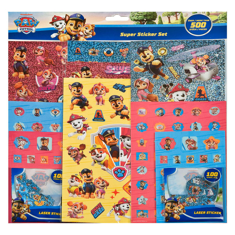 Load image into Gallery viewer, Undercover super stickerset paw patrol - 500st.