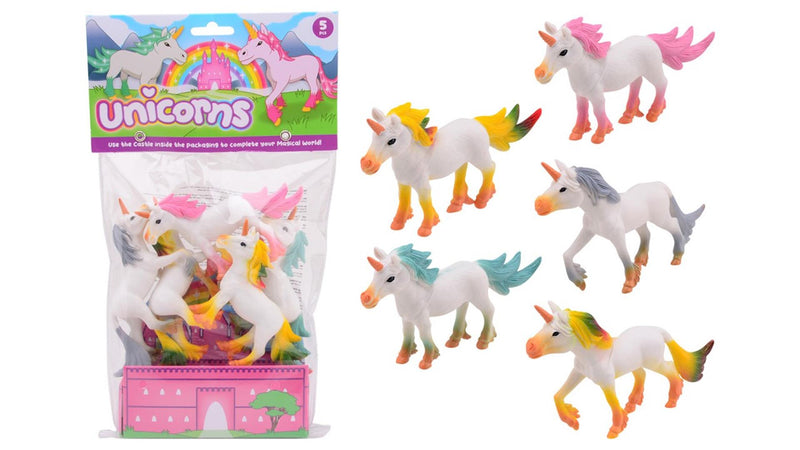 Load image into Gallery viewer, Johntoy john toy unicorns 5 stuks in zak 12x8cm
