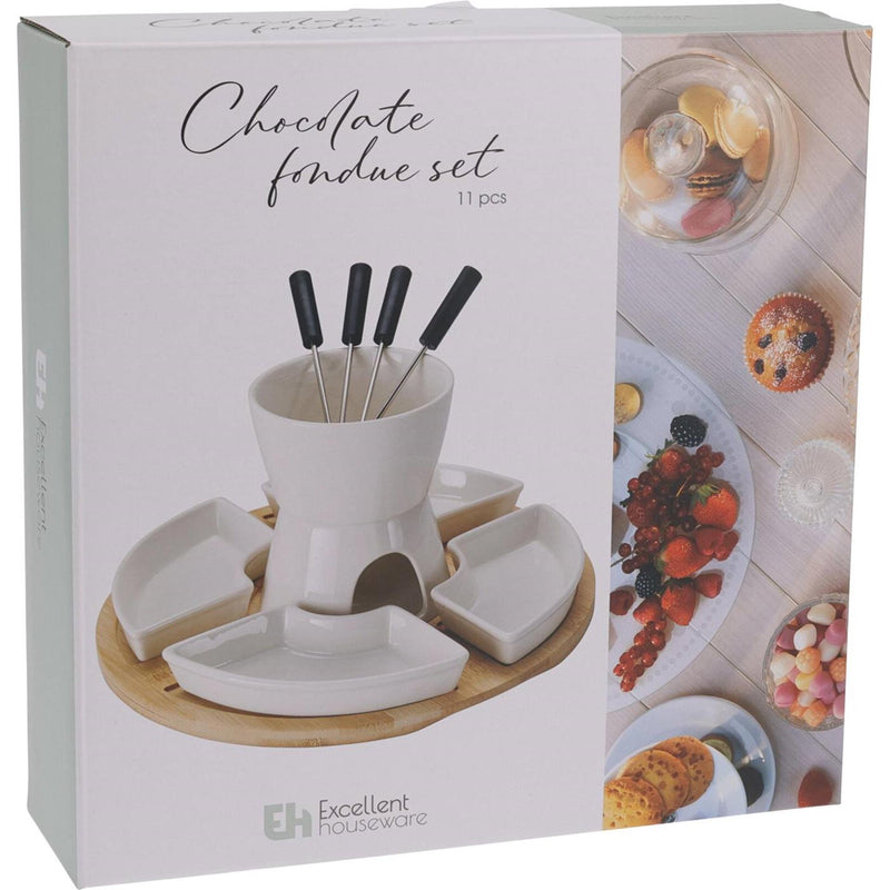 Load image into Gallery viewer, Excellent houseware chocoladefondue 4-persoons 11-delig porselein