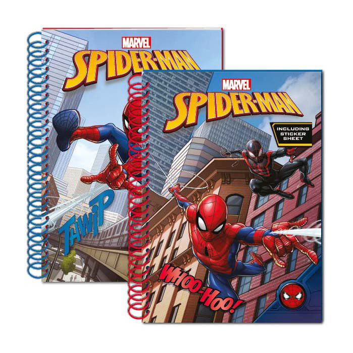 Load image into Gallery viewer, Merkloos sans marque spiderman glitter notitieboek - kleurrijk speelgoed notitieboek voor kinderen.