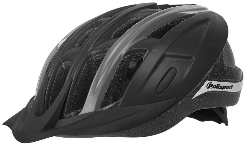 Load image into Gallery viewer, Polisport PolispGoudt ride in fietshelm m 54-58cm zwart grijs