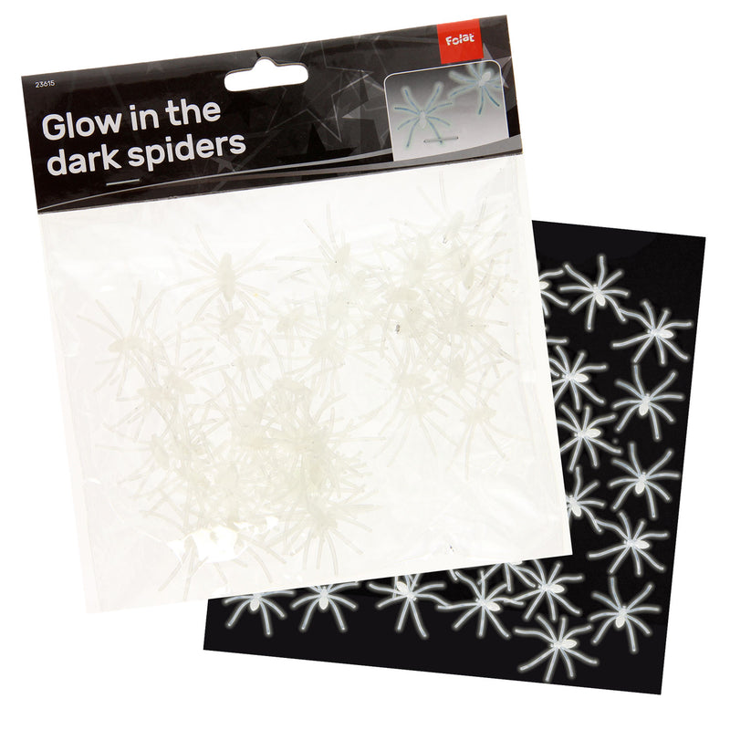 Load image into Gallery viewer, Folat bv glow in the dark spinnen, 50st.