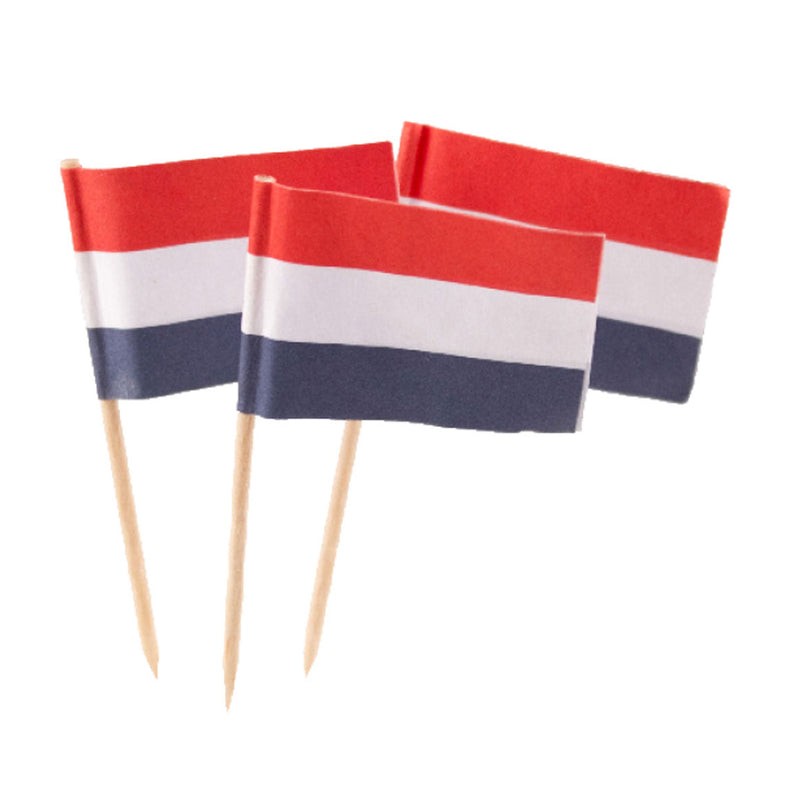Load image into Gallery viewer, Folat bv cocktailprikkers nederlandse vlag, 50st.