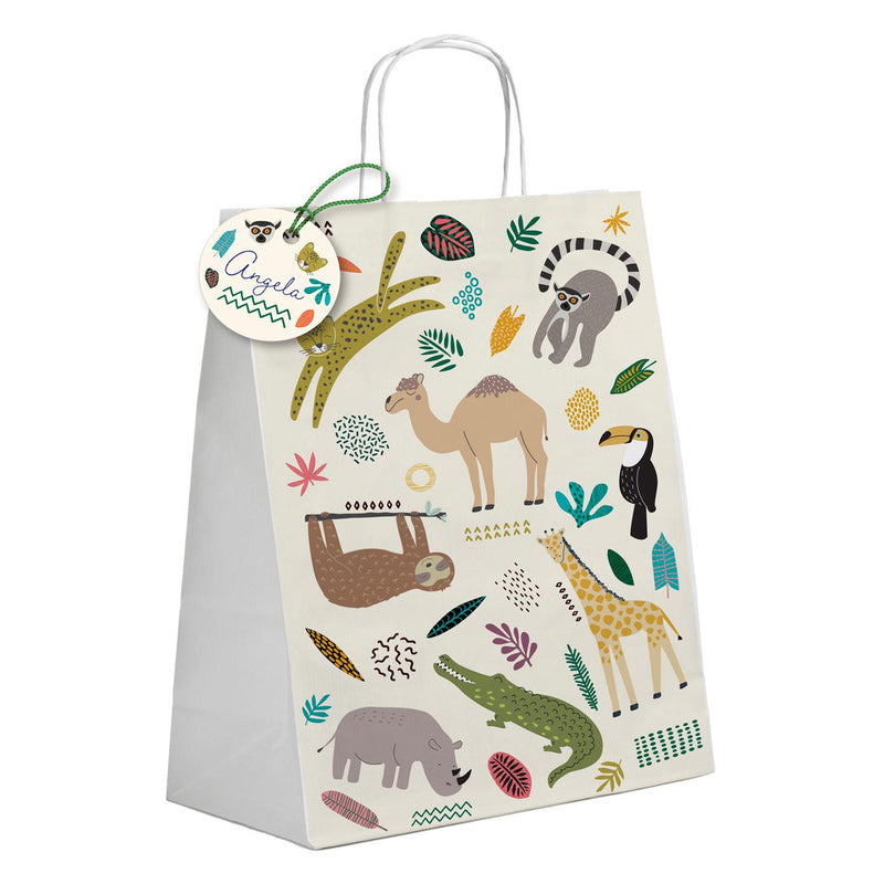 Load image into Gallery viewer, Folat bv uitdeelzakjes wilde dieren, 6st.