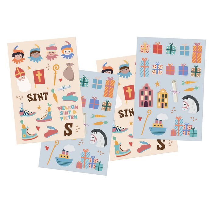 Load image into Gallery viewer, Folat bv stickers sinterklaasfiguren, 49st.