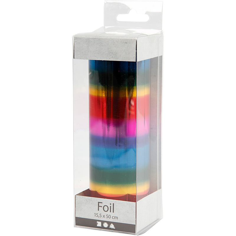 Afbeelding laden in galerijviewer, Https: www.cchobby.nl deco-folie-b-15-5-cm-dikte-0-02-mm-regenboogkleuren-50-cm-1-rol
