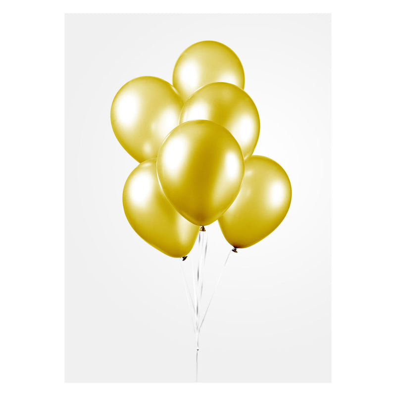 Afbeelding laden in galerijviewer, Globos ballonnen metallic geel 30cm, 10st.