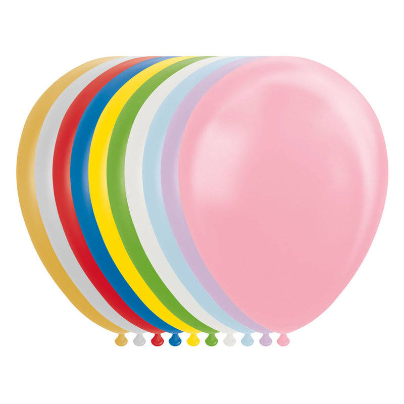 Load image into Gallery viewer, Ballonnen Metallic Pearl Mix Kleuren 30cm, 10st.