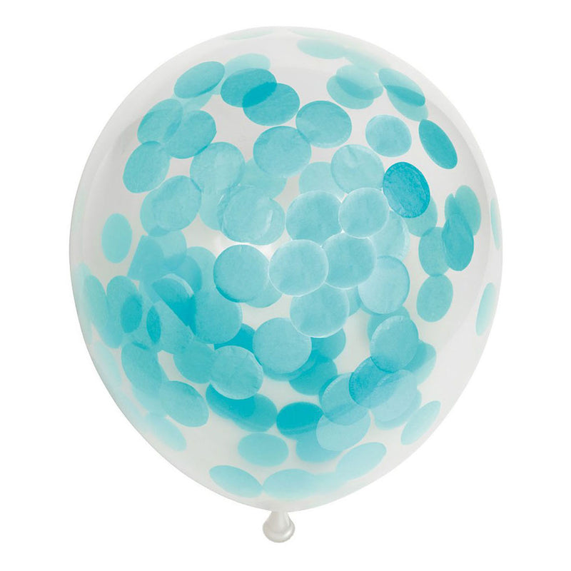 Load image into Gallery viewer, Globos confetti ballonnen papieren confetti baby blauw 30cm, 6st.