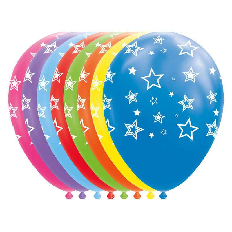 Load image into Gallery viewer, Globos ballonnen sterren mix kleuren 30cm, 8st.