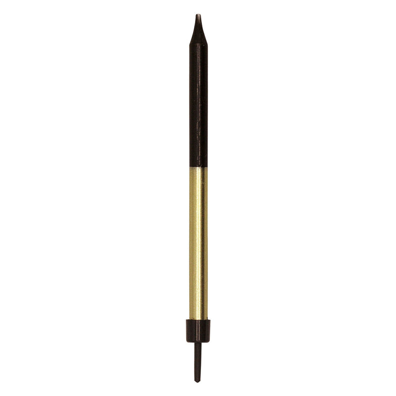 Load image into Gallery viewer, Globos taartkaarsen 9,5cm met houders zwart goud - 12st.