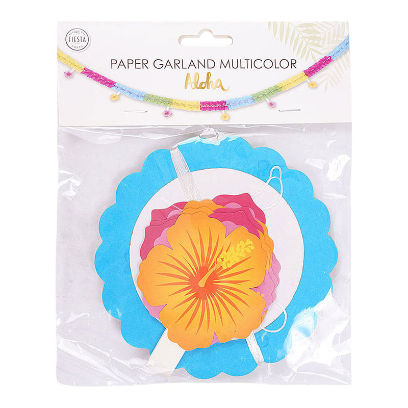 Afbeelding laden in galerijviewer, Globos slinger van papier aloha - 4m