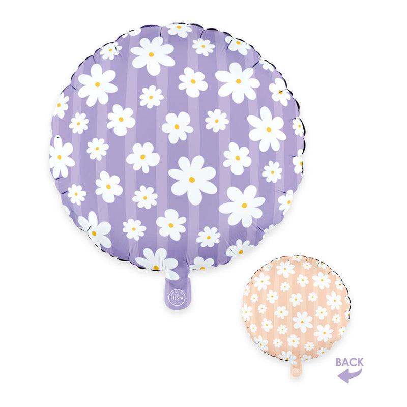 Afbeelding laden in galerijviewer, Globos folieballon 18 inch rond madeliefjes