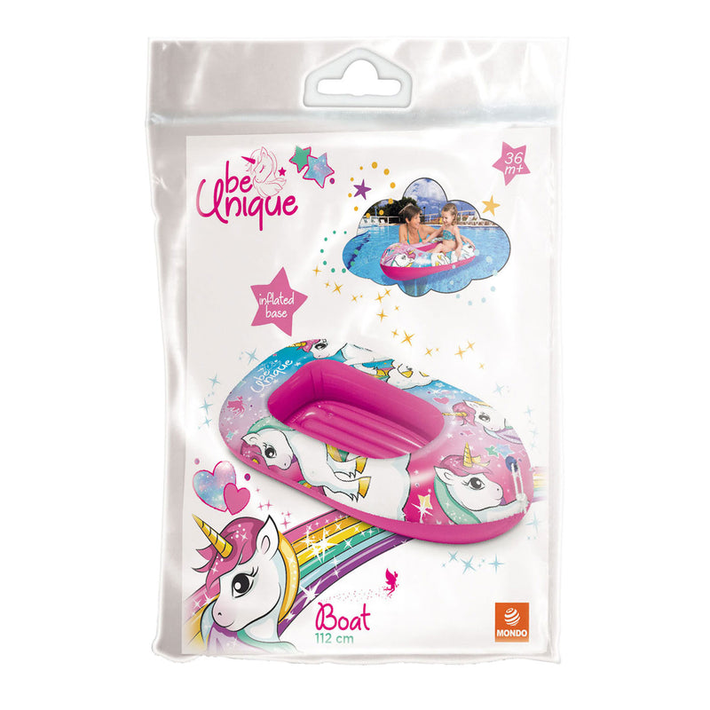 Afbeelding laden in galerijviewer, Mondo opblaasboot eenhoorn - unicorn boot voor kinderen 112 cm vinyl.