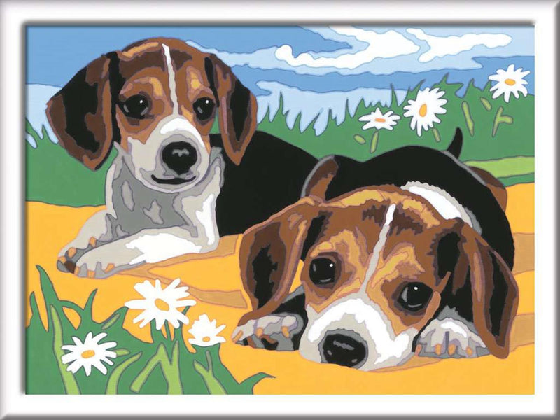 Load image into Gallery viewer, Ravensburger creart beagle puppies