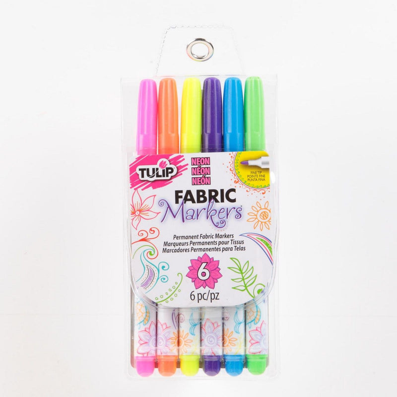 Load image into Gallery viewer, Tulip • fabric markers fine neon 6pcs