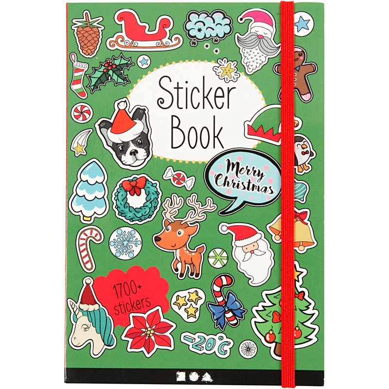 Load image into Gallery viewer, Creativ company https: www.cchobby.nl stickerboek-kerstmotieven-afm-11-5x17-cm-ca-1700-stuk-76-vel-1-stuk