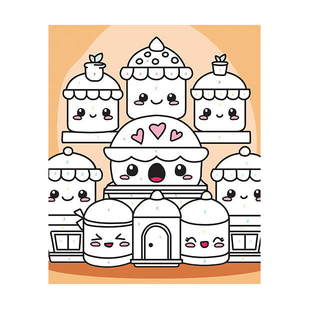 Load image into Gallery viewer, Graine creative graine schilderen op nummer set kawaii cakes - incl. acrylverf en penseel