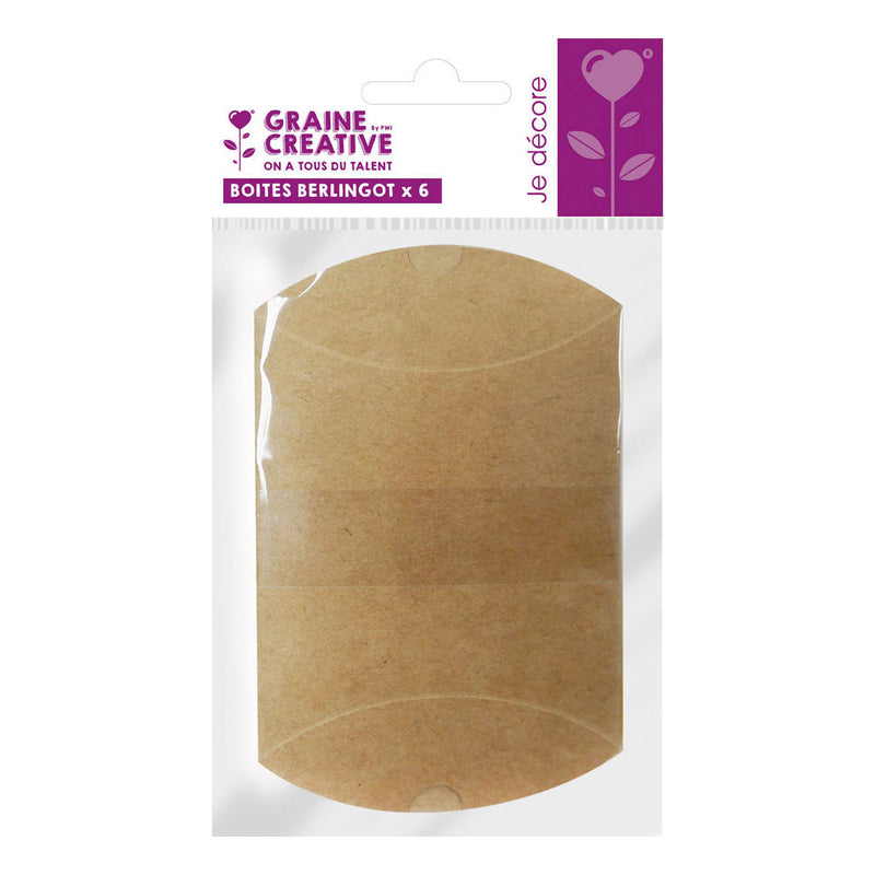 Afbeelding laden in galerijviewer, Graine creative graine cadeaudoosjes 12,3x7,7 cm kraft - 6st.