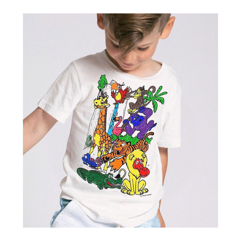 Afbeelding laden in galerijviewer, Splat planet t-shirt kleuren set zoo 9 - 11 jaar