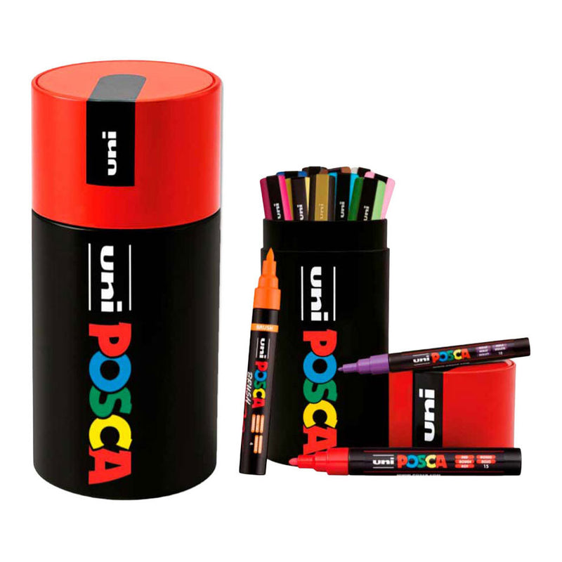 Load image into Gallery viewer, Uni posca pigment marker koker set - 13st.