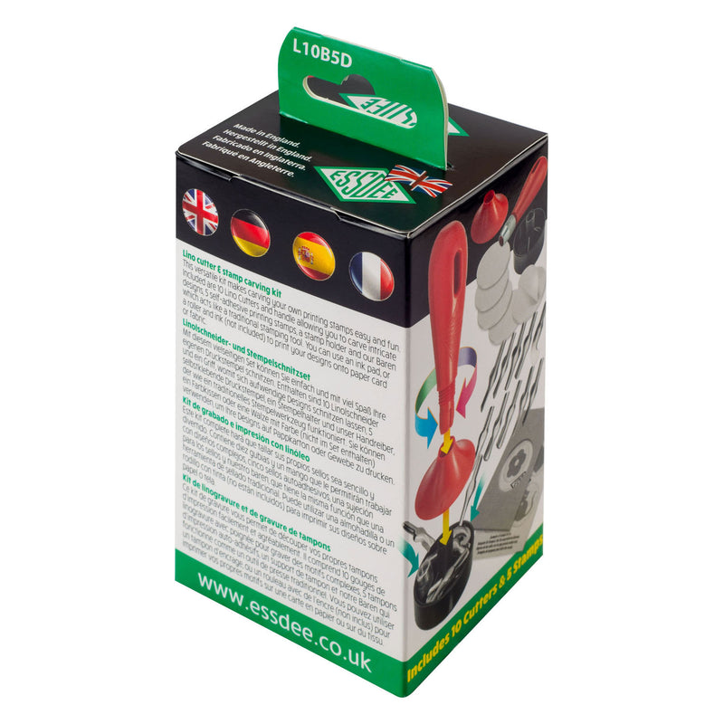 Load image into Gallery viewer, Essdee 3-in-1 linostempel snijset - 10 snijbladen