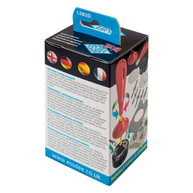 Load image into Gallery viewer, Essdee 3-in-1 linostempel snijset - 5 snijbladen