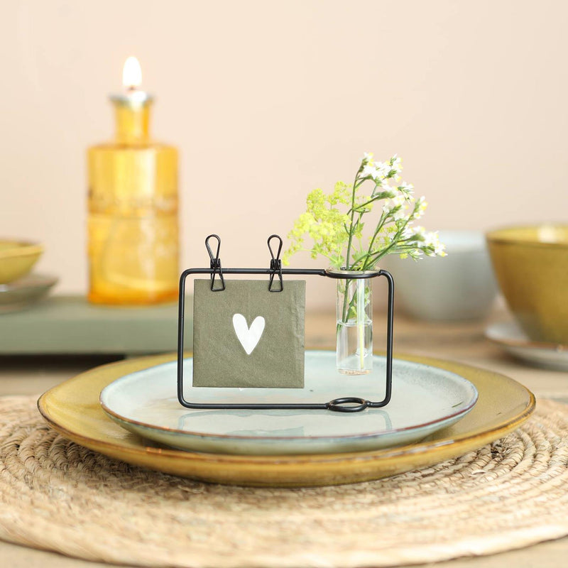 Load image into Gallery viewer, Ideas 4 seasons standaard met clip en vaas ''thank you'' met buis 12x2,5x8cm