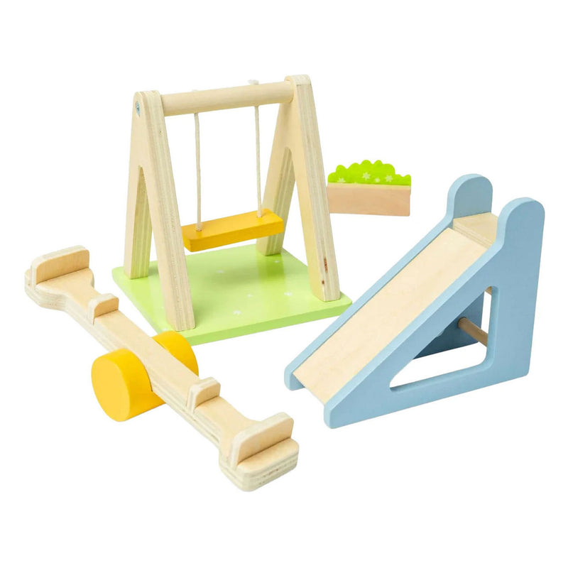 Load image into Gallery viewer, Bigjigs houten poppenhuis meubels tuinset - 4dlg.