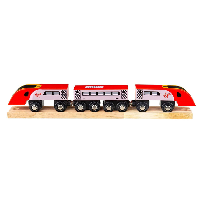 Load image into Gallery viewer, Bigjigs houten trein virgin pendolino - 5dlg.
