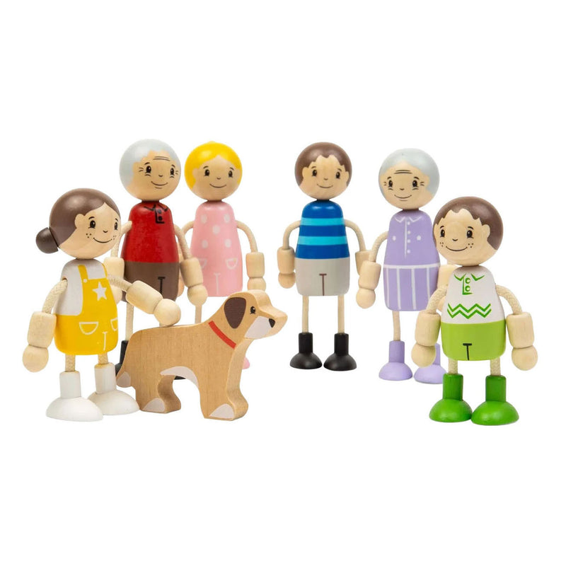Load image into Gallery viewer, Bigjigs houten poppenhuis familie poppen fsc duurzaam speelgoed.