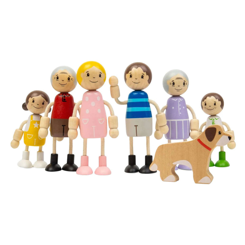 Load image into Gallery viewer, Bigjigs houten poppenhuis familie poppen fsc duurzaam speelgoed.