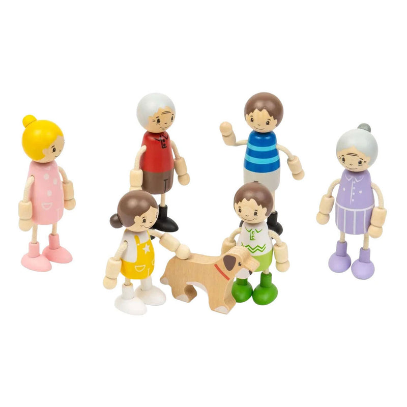 Load image into Gallery viewer, Bigjigs houten poppenhuis familie poppen fsc duurzaam speelgoed.