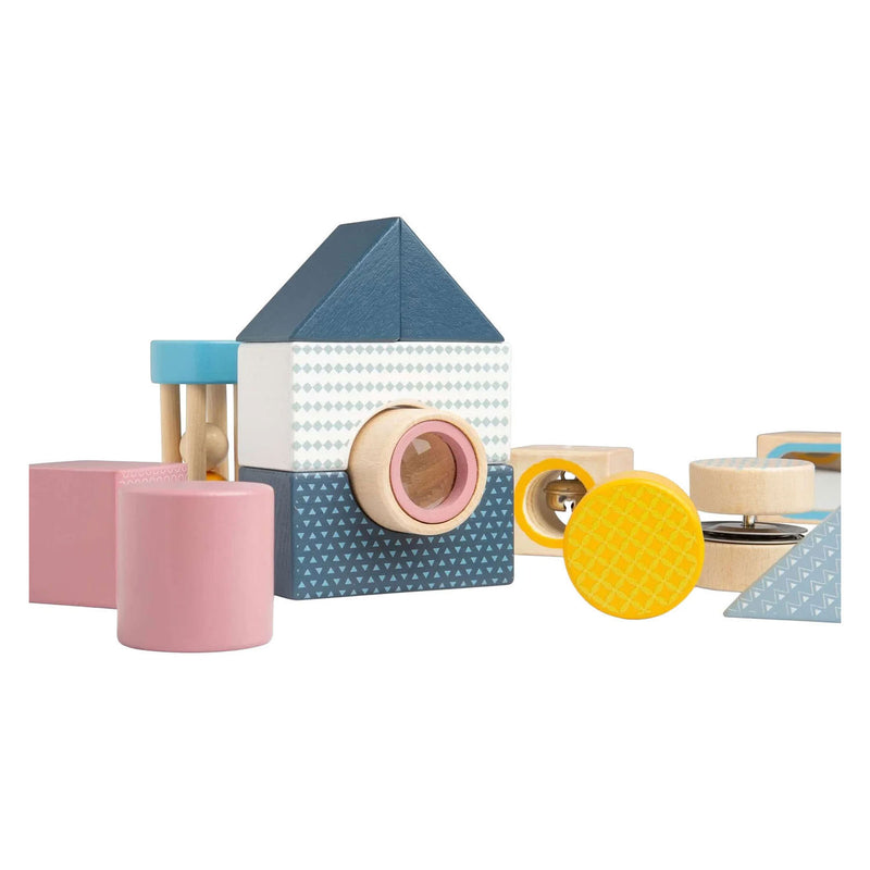Load image into Gallery viewer, Bigjigs houten sensorische blokken - 14dlg.