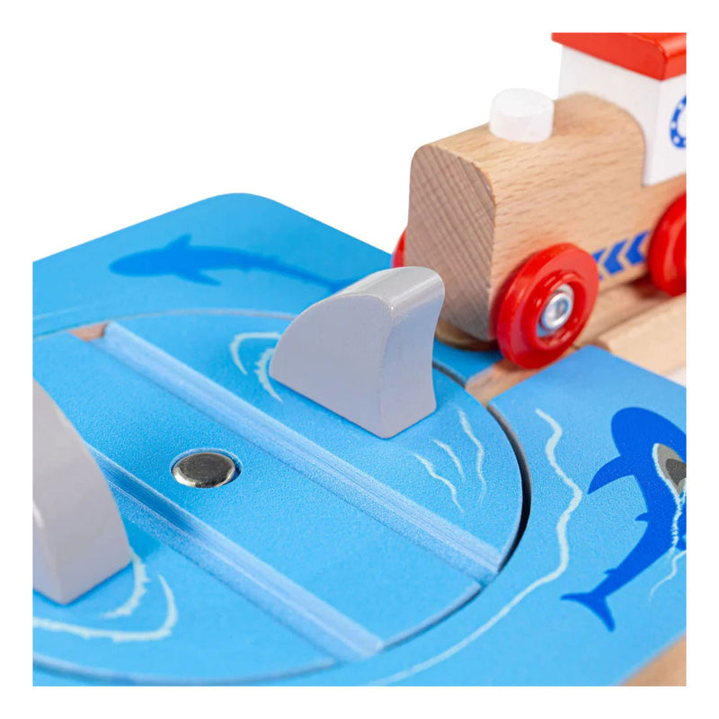 Load image into Gallery viewer, Bigjigs houten rails - haaienaanval - 4dlg.