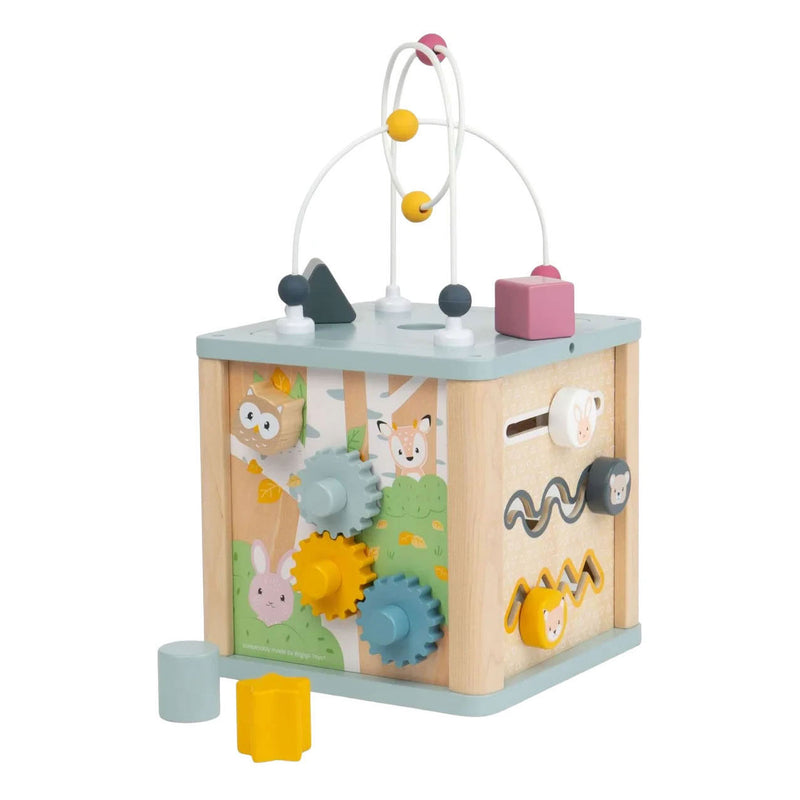 Load image into Gallery viewer, Bigjigs houten vormenstoof met kralenspiraal - 5dlg.