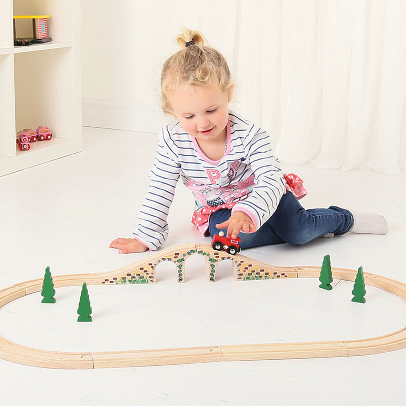 Load image into Gallery viewer, Bigjigs houten rails - brug met 3 bogen