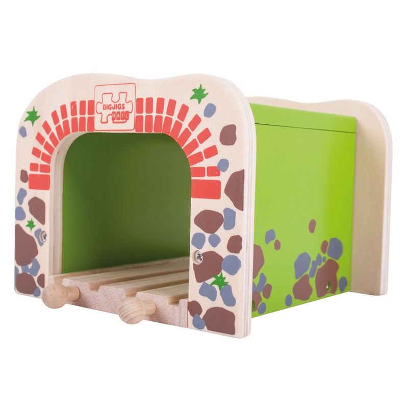 Load image into Gallery viewer, Bigjigs houten rails - dubbelspoor tunnel