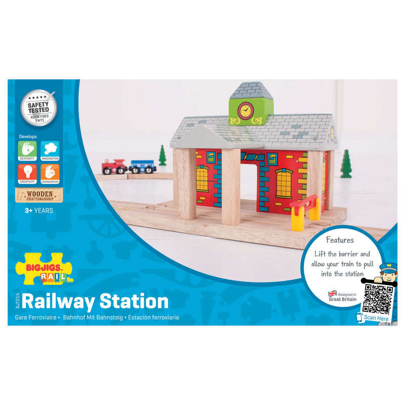 Load image into Gallery viewer, Bigjigs houten rails - spoorwegstation