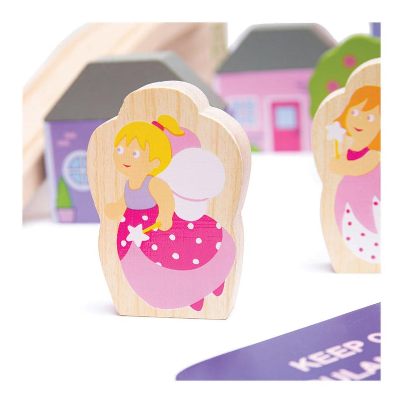 Load image into Gallery viewer, Bigjigs houten treinset stad - roze