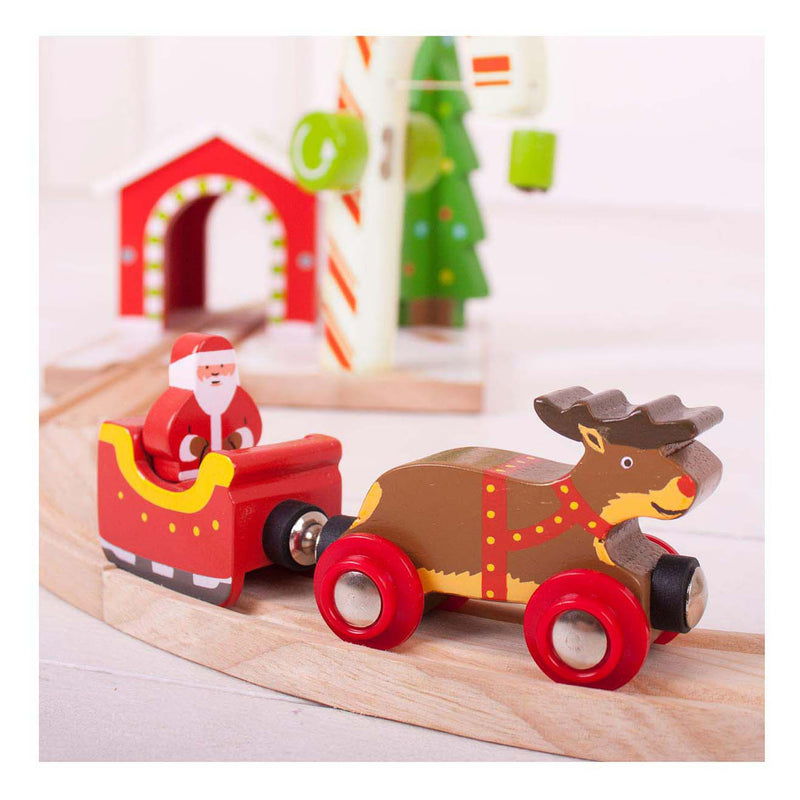 Load image into Gallery viewer, Bigjigs kerstman slee met rendieren (4)