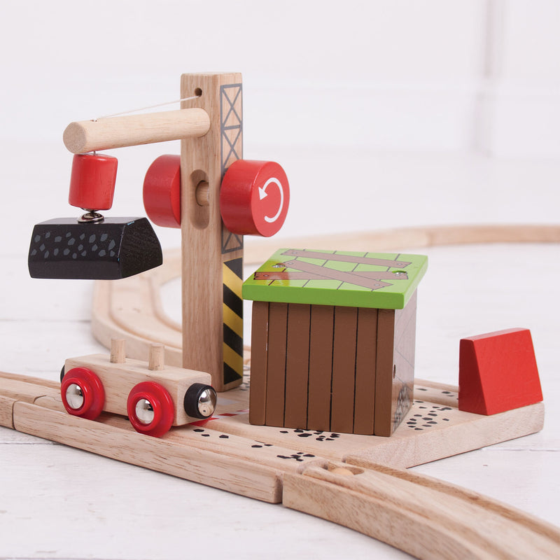 Load image into Gallery viewer, Bigjigs houten treinrails - kolenmijn