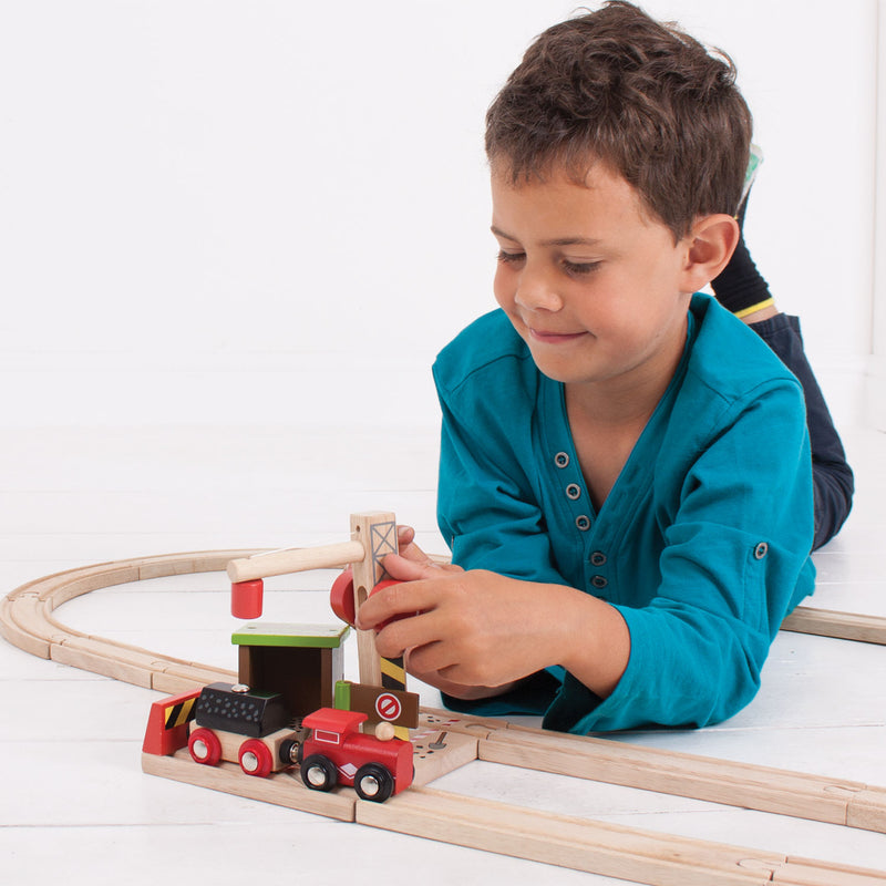 Load image into Gallery viewer, Bigjigs houten treinrails - kolenmijn