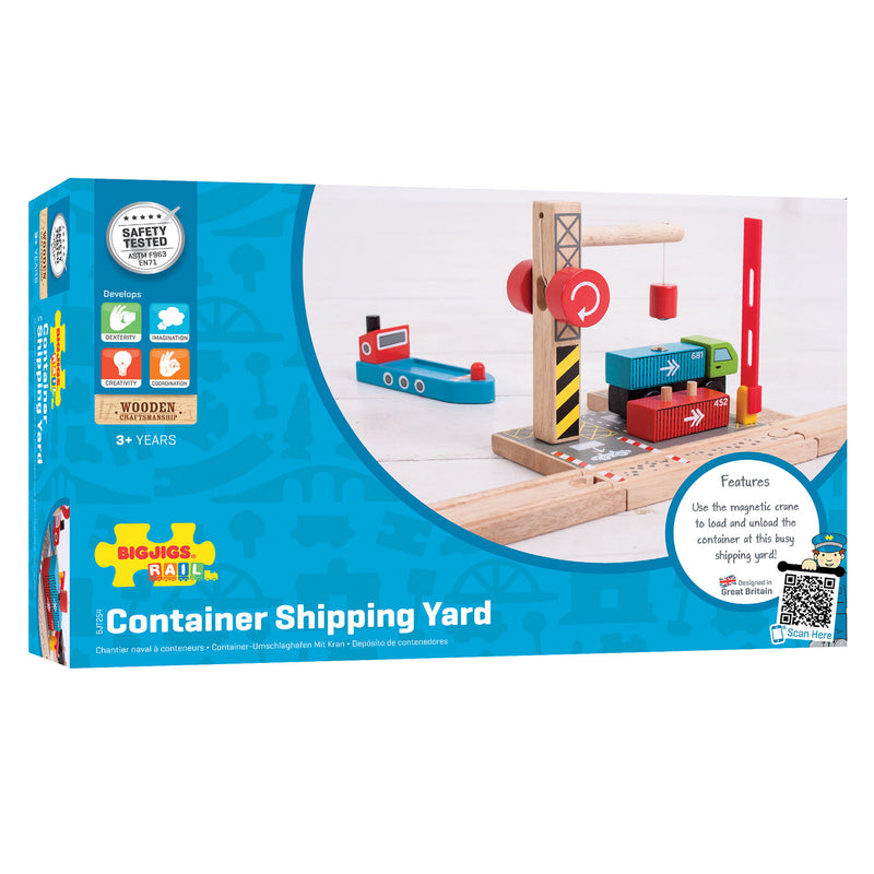 Load image into Gallery viewer, Bigjigs houten rails - container scheepswerf