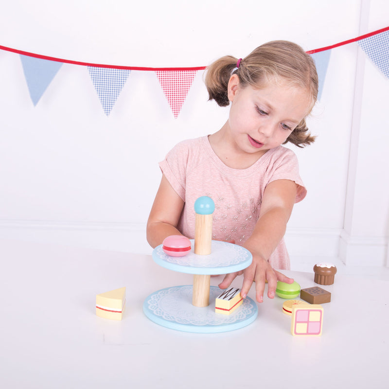 Load image into Gallery viewer, Bigjigs etagère met cupcakes