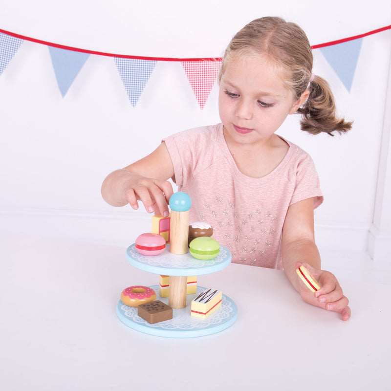Load image into Gallery viewer, Bigjigs etagère met cupcakes