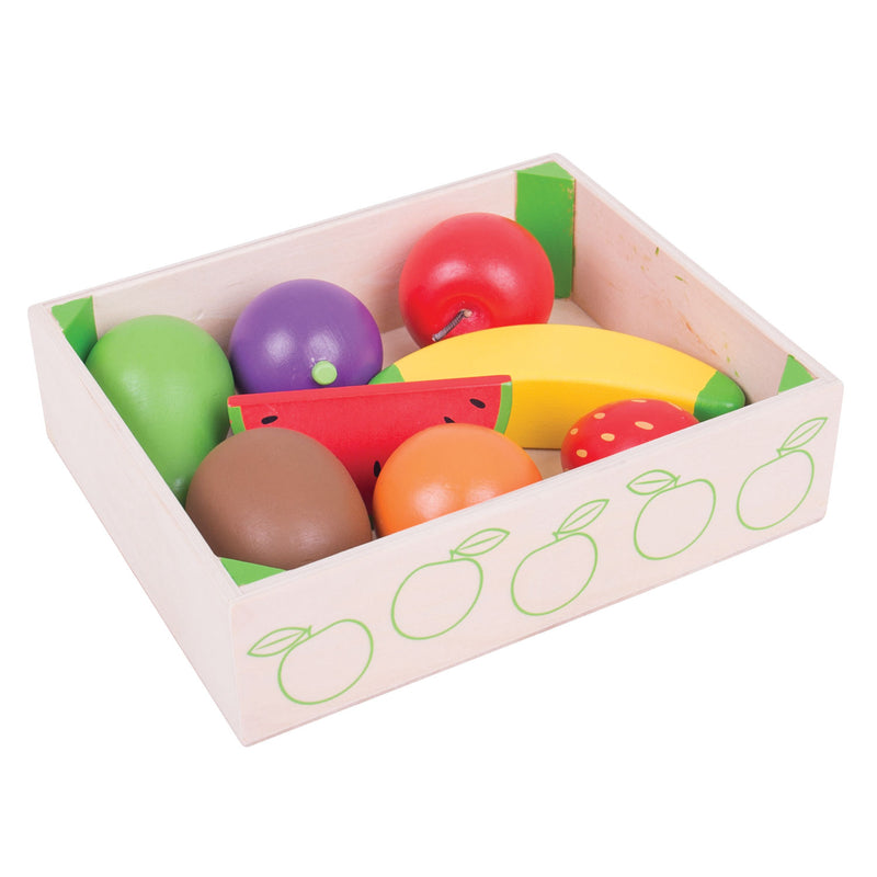 Load image into Gallery viewer, Bigjigs Houten Kistje met Fruit, 9dlg.
