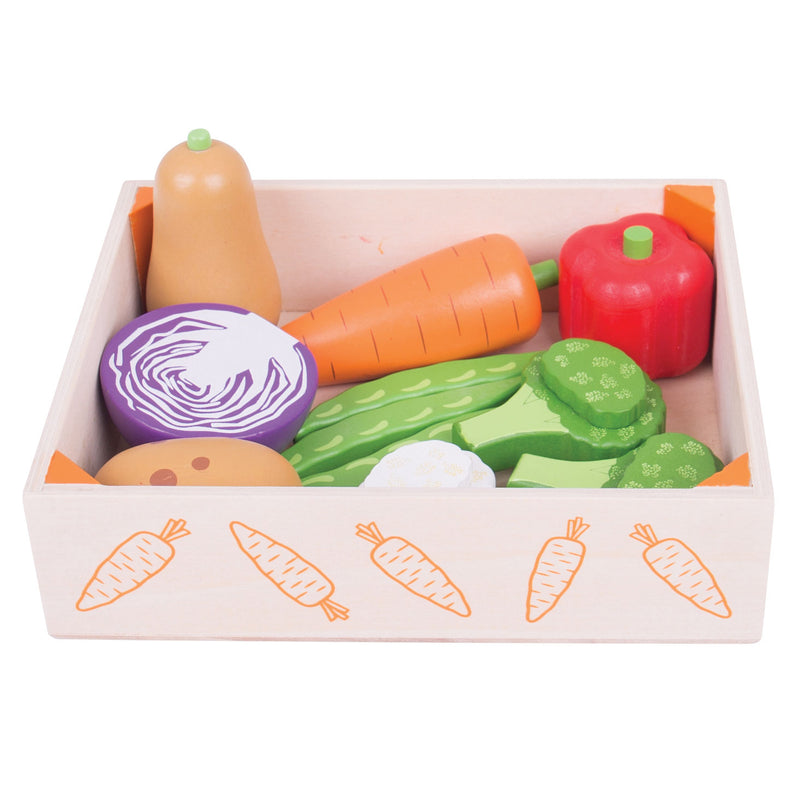 Afbeelding laden in galerijviewer, Bigjigs toys - houten groentekistje